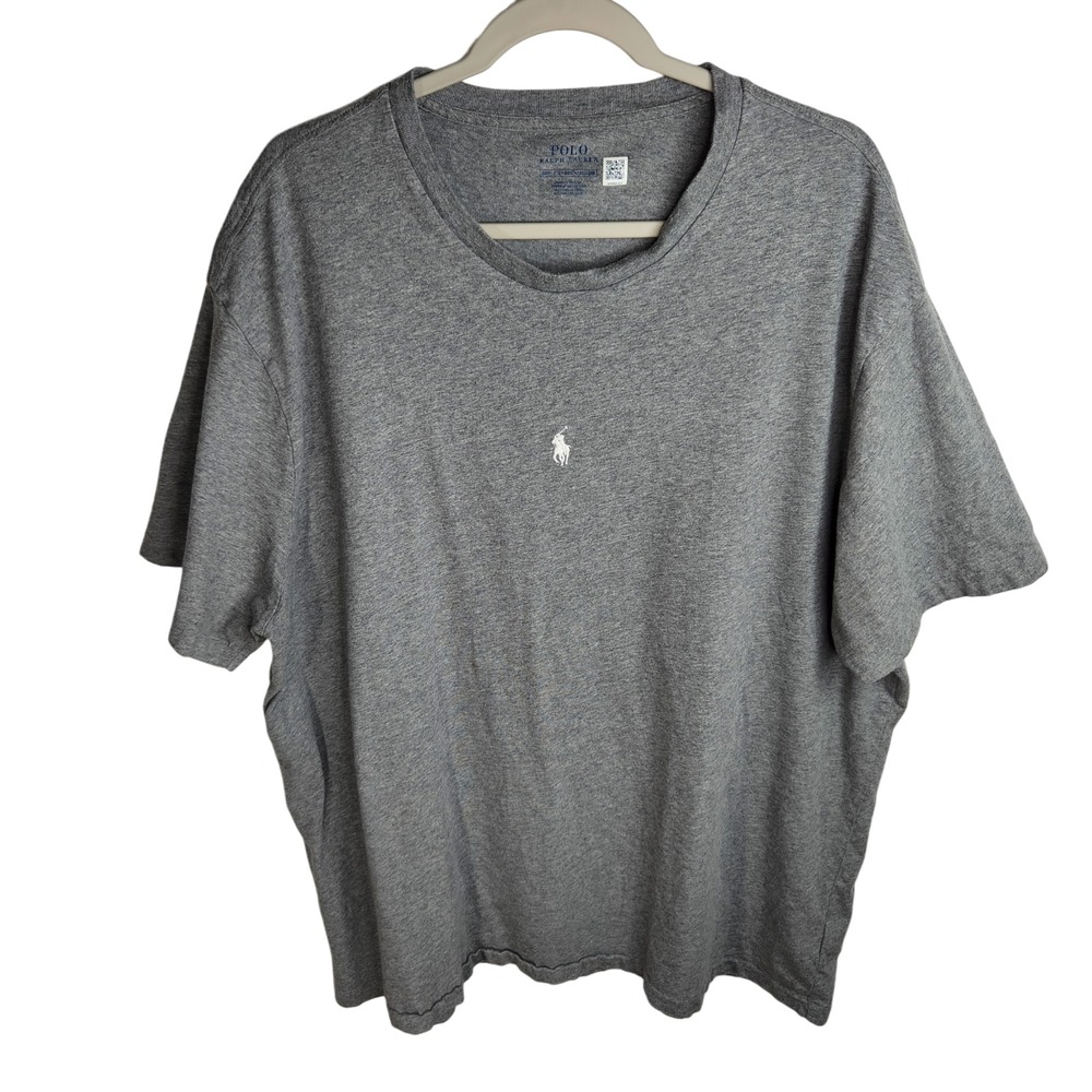 Polo‎ Ralph Lauren T-Shirt 2XB Men's Heathered Gray Short Sleeve Logo